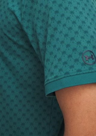Under Armour ArmourDry Print Rib polo uomo, rack green/arden green/midnight navy