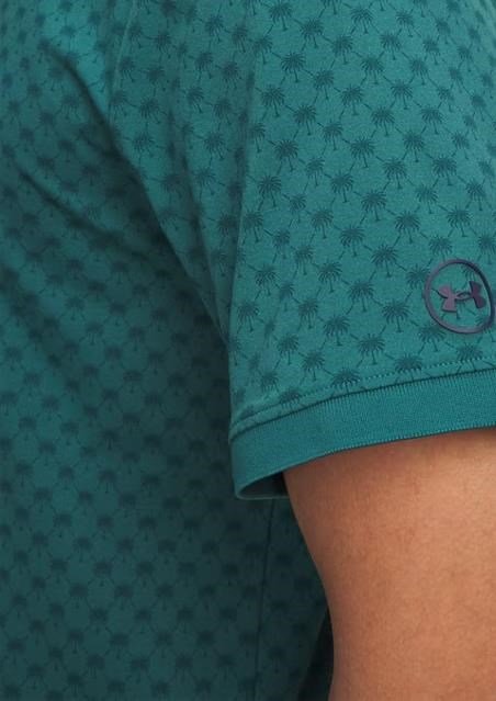 Under Armour ArmourDry Print Rib polo uomo, rack green/arden green/midnight navy