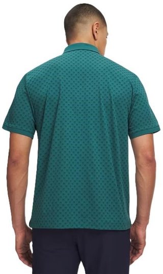 Under Armour ArmourDry Print Rib polo uomo, rack green/arden green/midnight navy