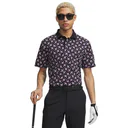 Under Armour ArmourDry Printed polo da uomo, nero/rosa posh/bianco
