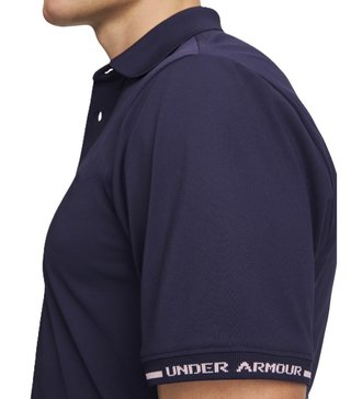 Under Armour Dry Pique polo da uomo, midnight navy/prime pink