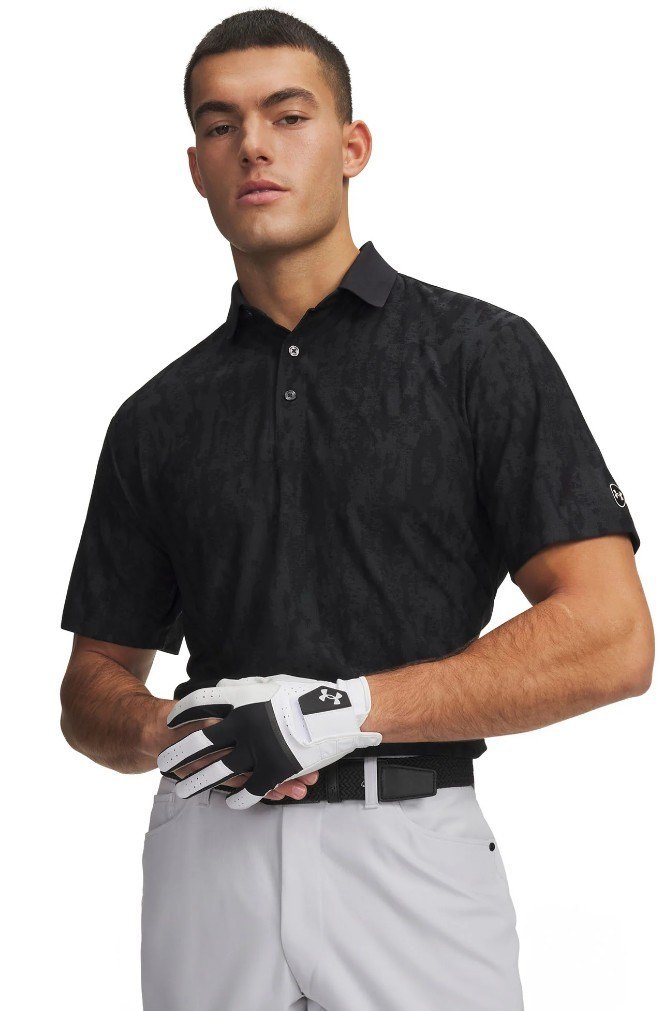 Under Armour Dry Jacquard polo uomo, nero/antracite
