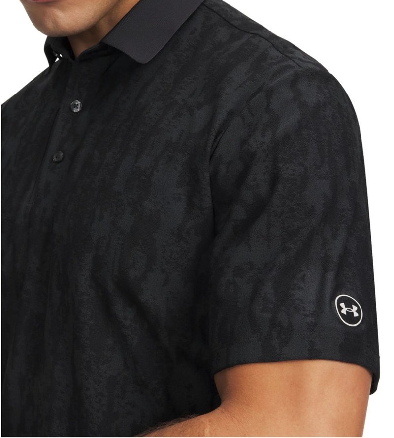 Under Armour Dry Jacquard polo uomo, nero/antracite