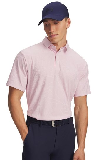 Under Armour Dry Jacquard polo uomo, prime pink/pink dusk