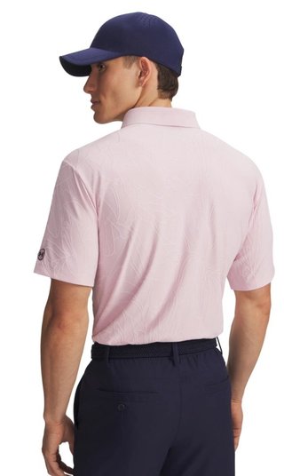 Under Armour Dry Jacquard polo uomo, prime pink/pink dusk