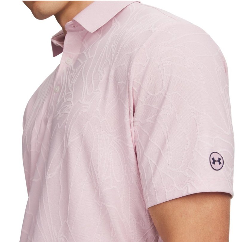 Under Armour Dry Jacquard polo uomo, prime pink/pink dusk