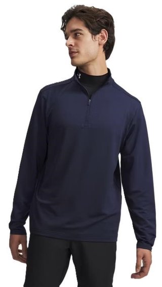 Under Armour Drive Lightweight 1/2 Zip felpa da uomo, midnight navy/midnight navy fade heather/castlerock