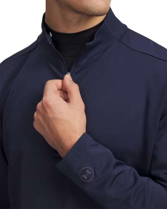 Under Armour Drive Lightweight 1/2 Zip felpa da uomo, midnight navy/midnight navy fade heather/castlerock