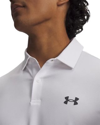 Under Armour Matchplay polo da uomo, bianco/grigio scuro