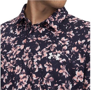 Under Armour Matchplay Printed polo da uomo, midnight navy/posh pink