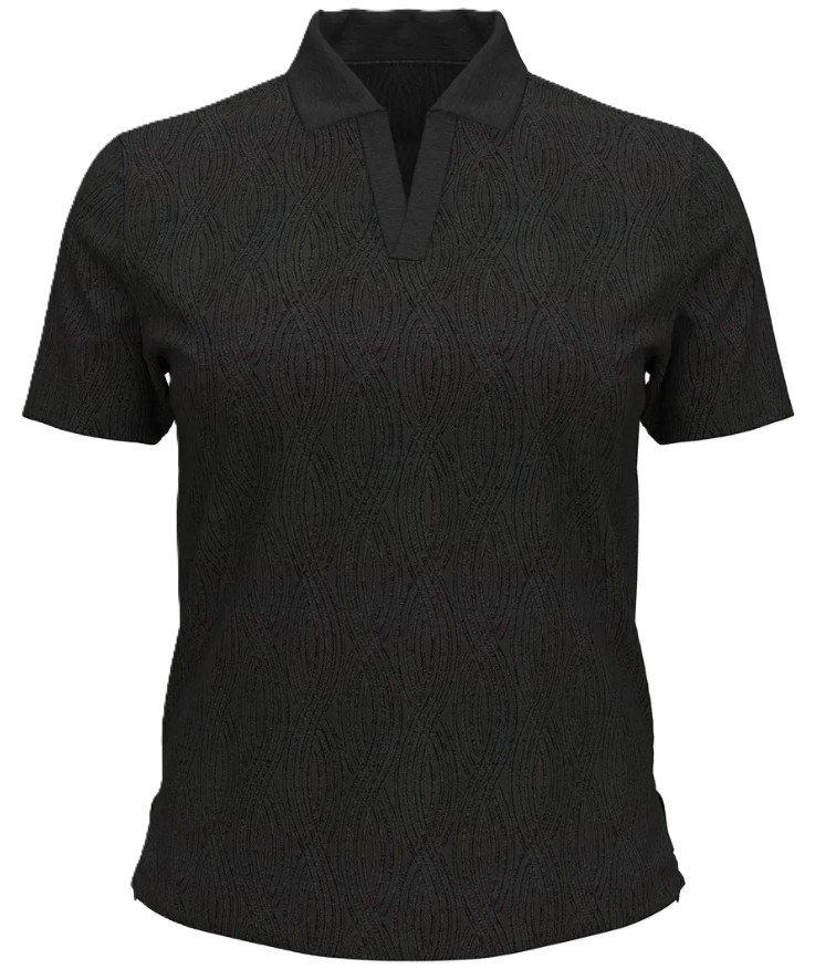 Under Armour Halo Bonded Jacquard polo da donna, nero