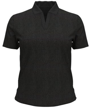 Under Armour Halo Bonded Jacquard polo da donna, nero