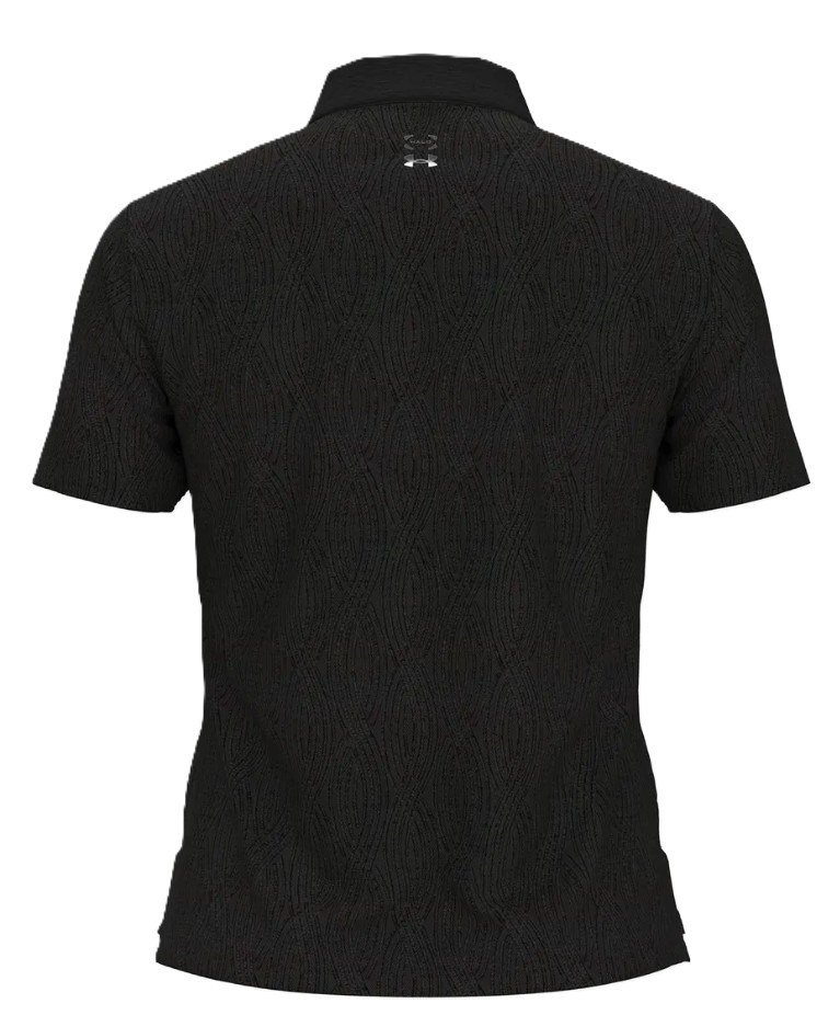 Under Armour Halo Bonded Jacquard polo da donna, nero