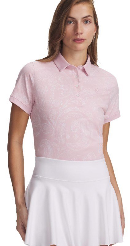 Under Armour Drive Printed polo da donna, prime pink/white