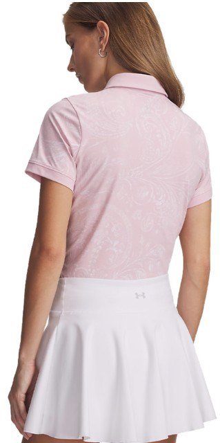 Under Armour Drive Printed polo da donna, prime pink/white