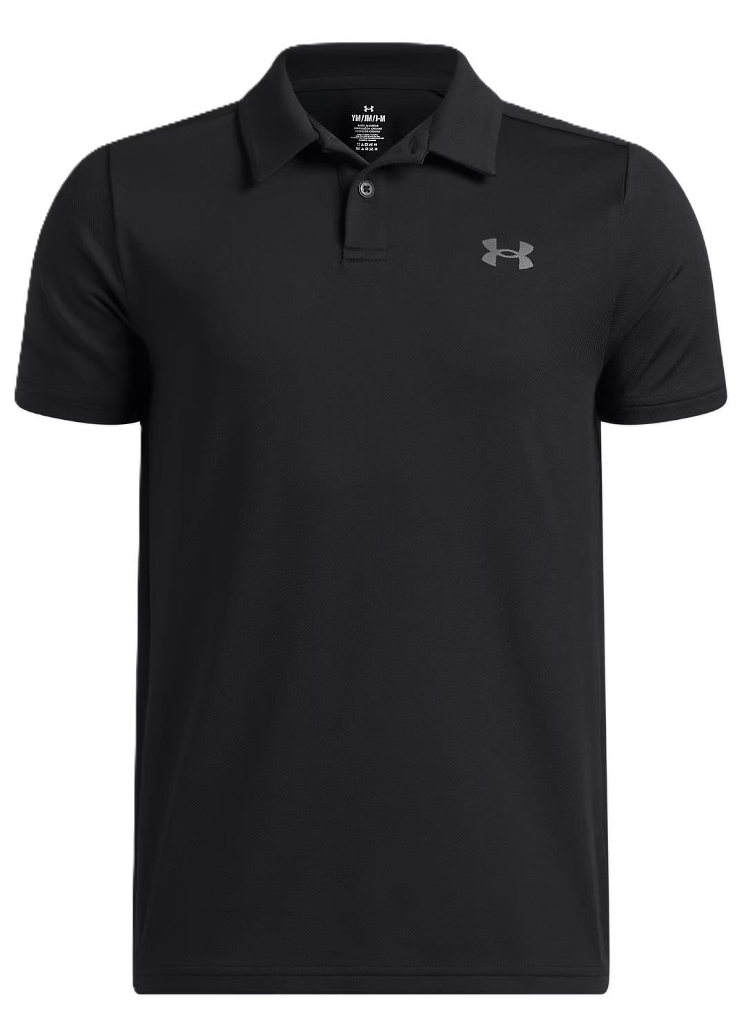 Under Armour Matchplay junior polo da bambino, nero/castlerock
