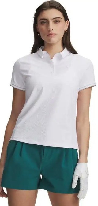 Under Armour Drive Chill polo donna, bianco/halo gray