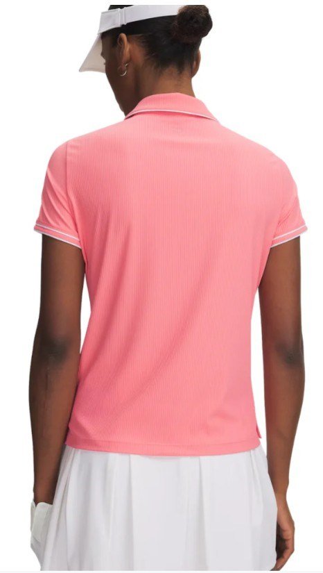 Under Armour Drive Chill polo donna, bittersweet pink/white