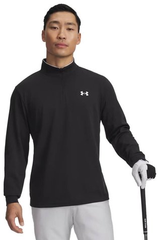 Under Armour MatchPlay 1/4 Zip felpa da uomo, nero/bianco