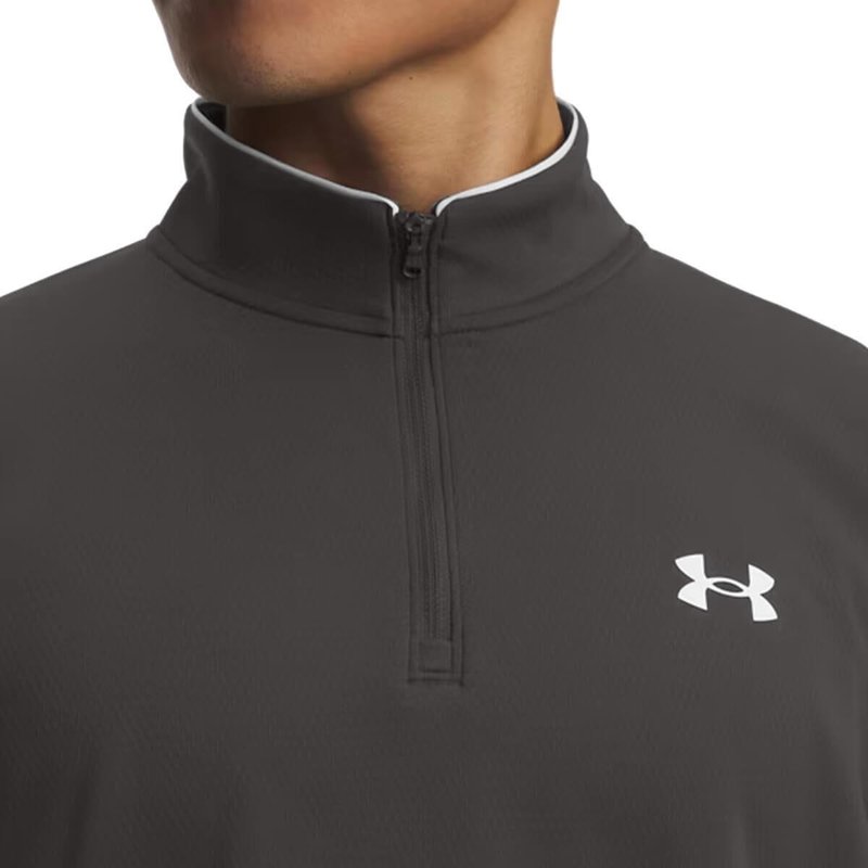 Under Armour MatchPlay 1/4 Zip felpa da uomo, castlerock/white