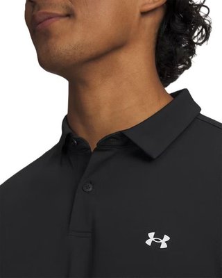 Under Armour Tee To Green Pique polo da uomo, nero/bianco