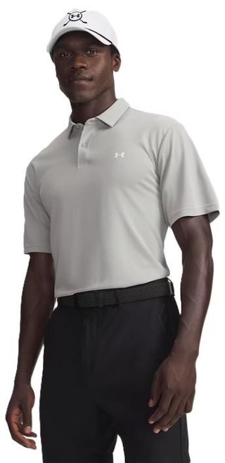 Under Armour Tee To Green Pique polo da uomo, titanium/white