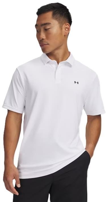 Under Armour Tee To Green Pique polo da uomo, bianco/nero