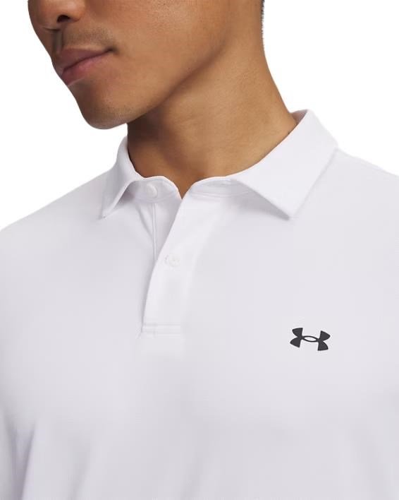 Under Armour Tee To Green Pique polo da uomo, bianco/nero
