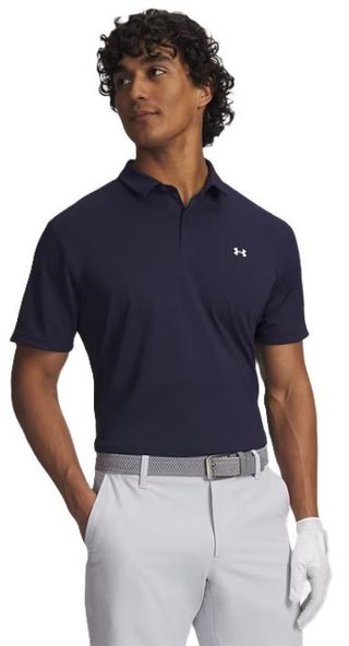 Under Armour Tee To Green Pique polo da uomo, navy/white