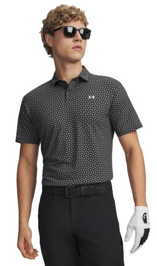 Under Armour T2G Printed polo da uomo, nero
