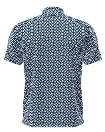 Under Armour UA T2G Printed polo da uomo, varsity blue/white/midnight navy