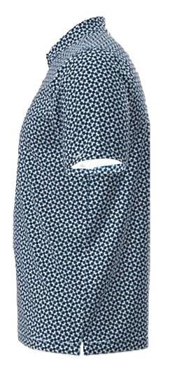 Under Armour UA T2G Printed polo da uomo, varsity blue/white/midnight navy