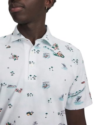 Under Armour ArmourDry Golf Trip Printed polo da uomo, bianco