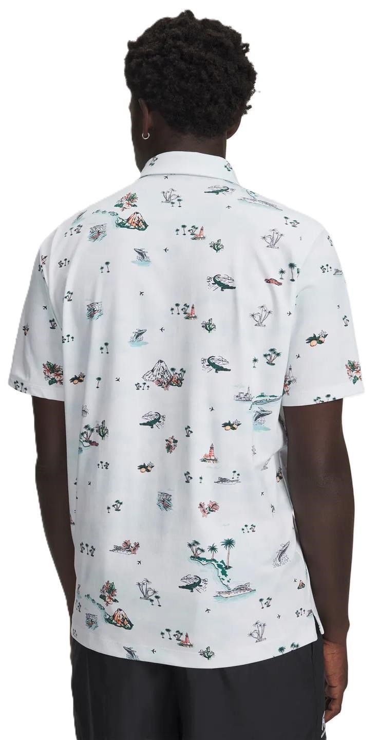 Under Armour ArmourDry Golf Trip Printed polo da uomo, bianco