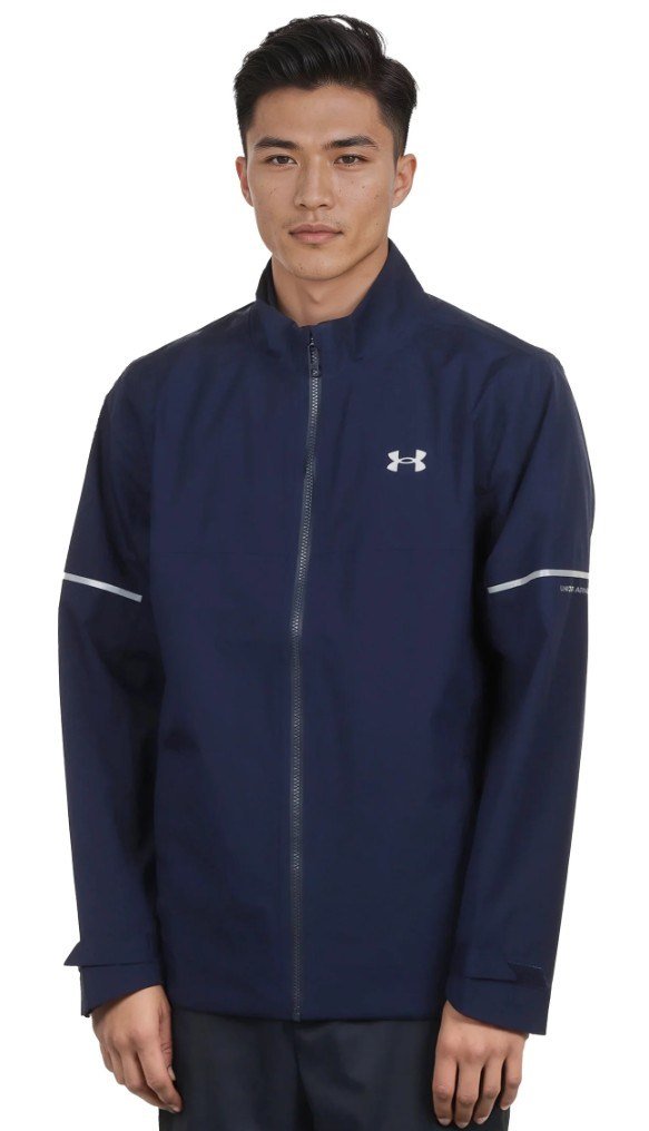 Under Armour Drive Rain giacca da uomo, midnight navy/metallic silver