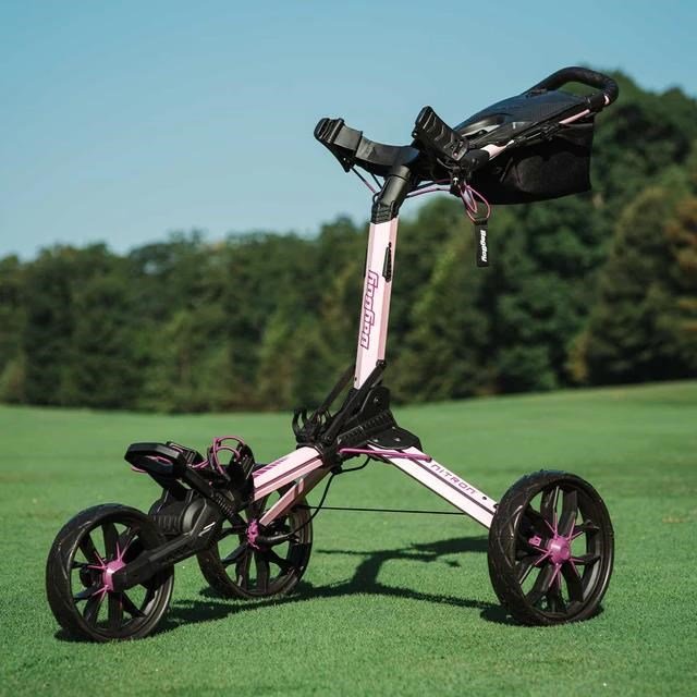 Bag Boy Nitron Auto-Open carrello manuale, rosa/vino