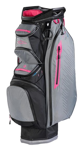 Sun Mountain H2NO C130 cart bag, nero/nickel/rosa