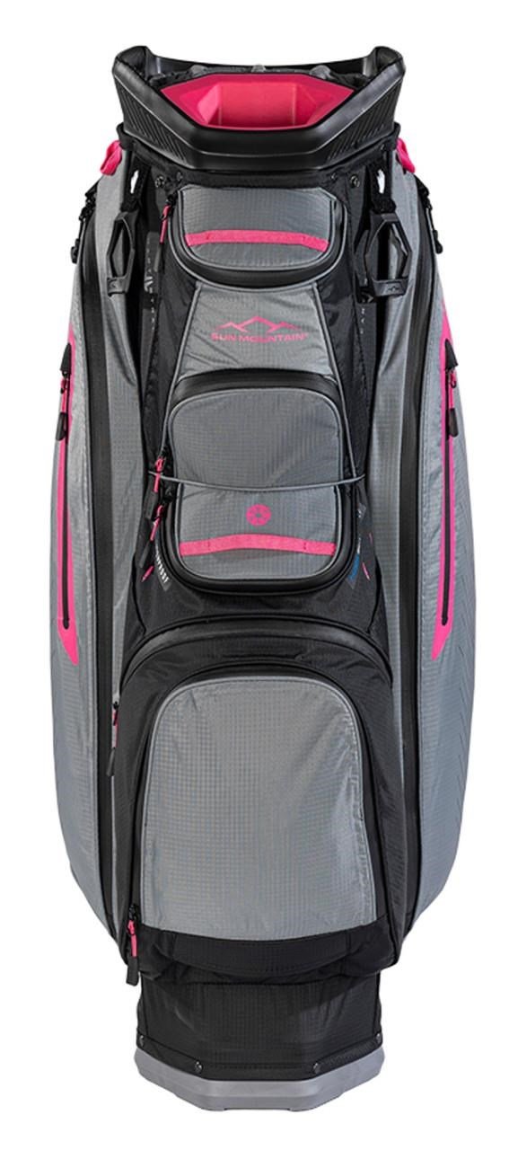 Sun Mountain H2NO C130 cart bag, nero/nickel/rosa