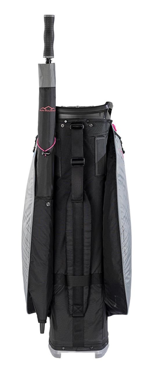 Sun Mountain H2NO C130 cart bag, nero/nickel/rosa