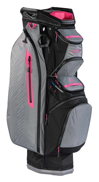 Sun Mountain H2NO C130 cart bag, nero/nickel/rosa