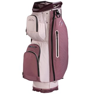 Sun Mountain H2NO C100 borsa da carrello impermeabile 14 vie, mauve/powder/wine