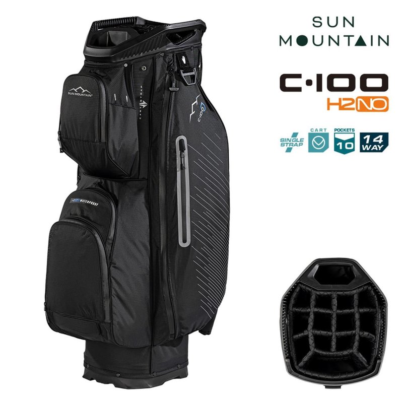 Sun Mountain H2NO C100 Waterproof cart bag, nero