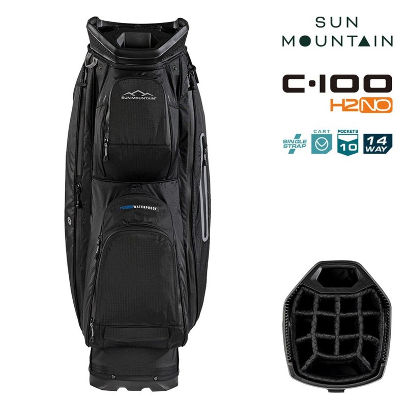 Sun Mountain H2NO C100 Waterproof cart bag, nero