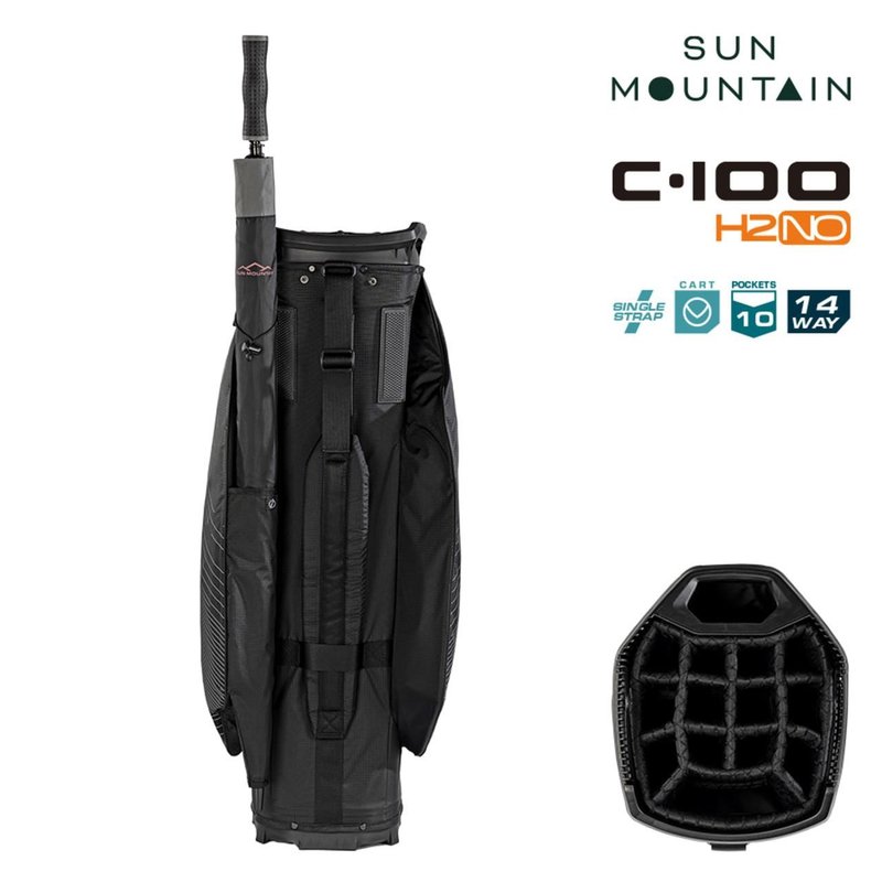 Sun Mountain H2NO C100 Waterproof cart bag, nero