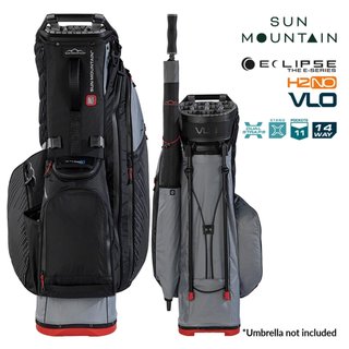 Sun Mountain H2NO E-4.5 14 Way VLO stand bag impermeabile, nickel/black/red