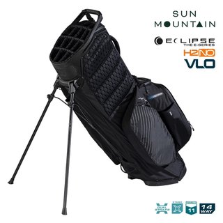 Sun Mountain H2NO E-4.5 14 WAY VLO stand bag impermeabile, nero/acciaio