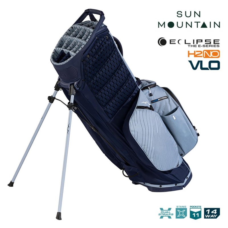 Sun Mountain H2NO E-4.5 14 Way VLO stand bag impermeabile, navy/ash