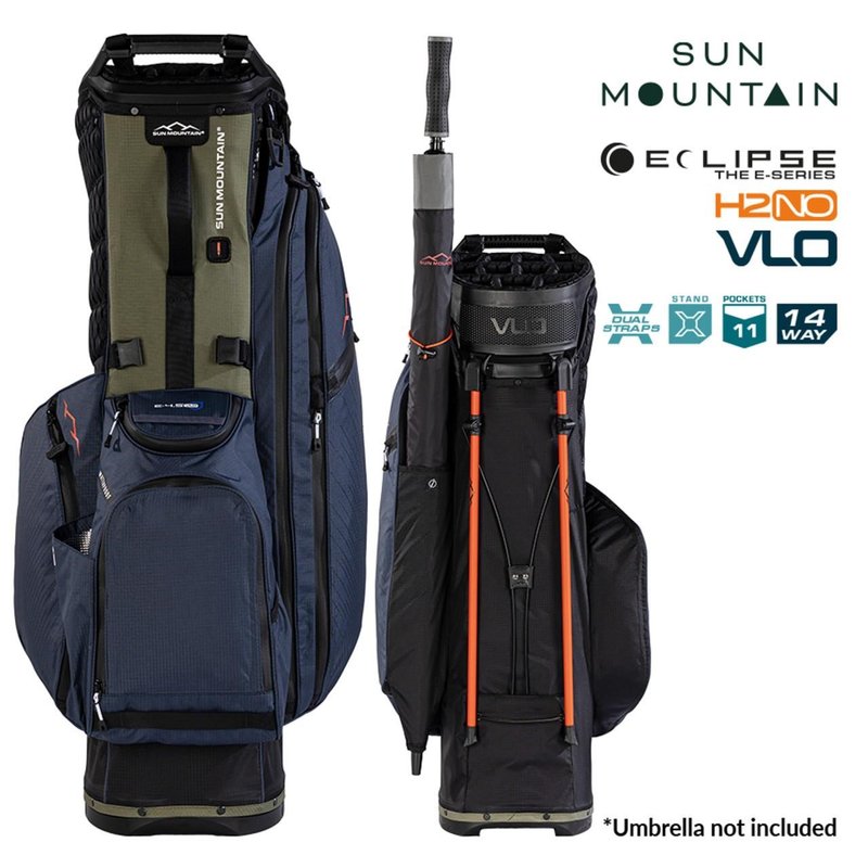 Sun Mountain H2NO E-4.5 14 Way VLO stand bag impermeabile, black/ink/olive