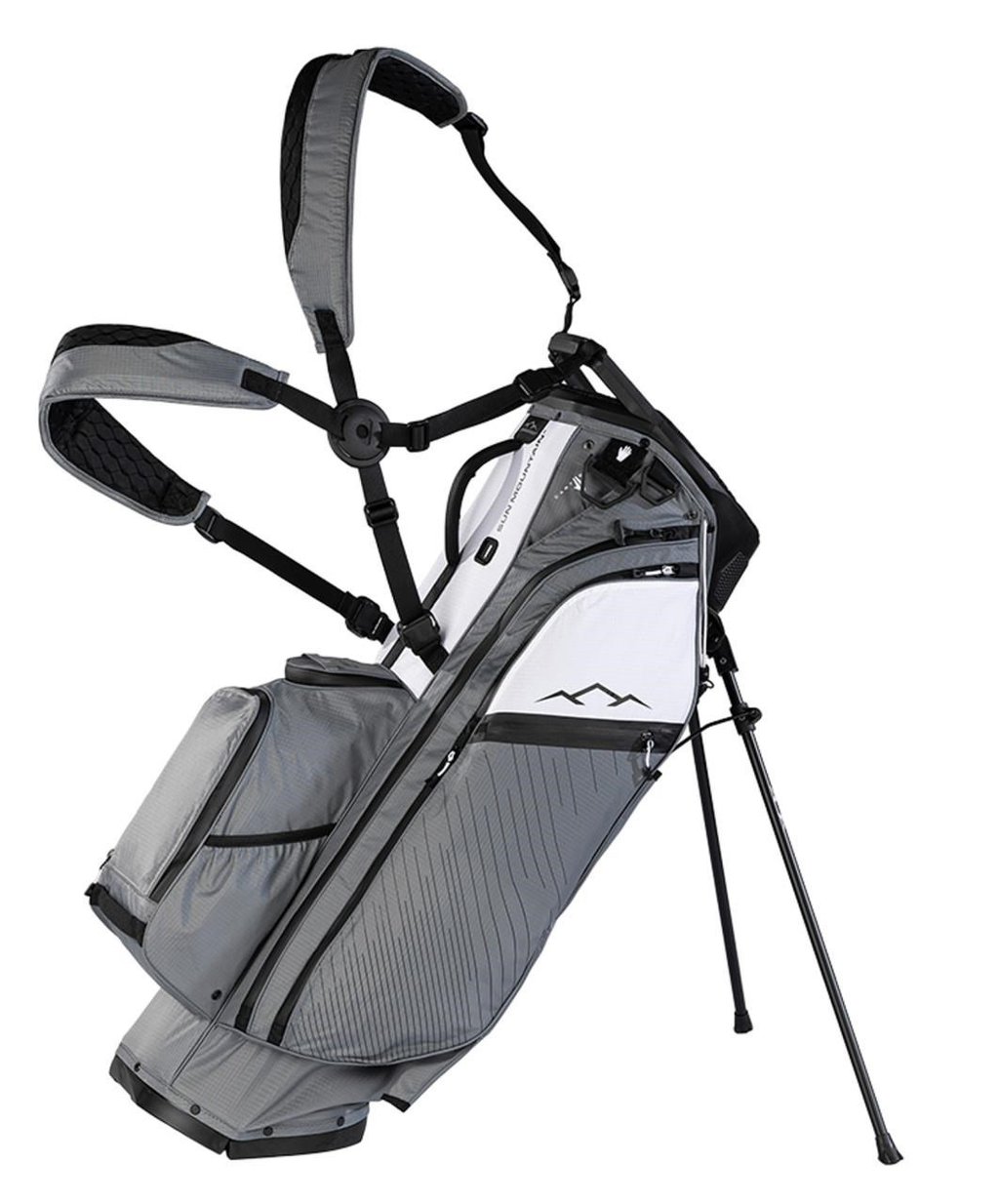 Sun Mountain H2NO E-4.5 14 Way VLO stand bag impermeabile, nickel/white/black