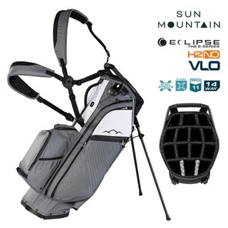 Sun Mountain H2NO E-4.5 14 Way VLO stand bag impermeabile, nickel/white/black